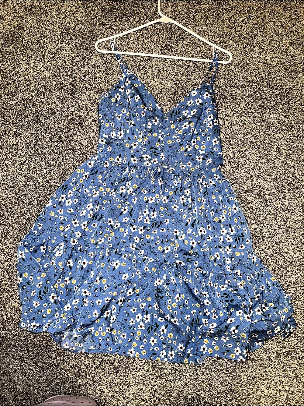 SHEIN Floral Mini Dress in Blue & White Size OXL Like New